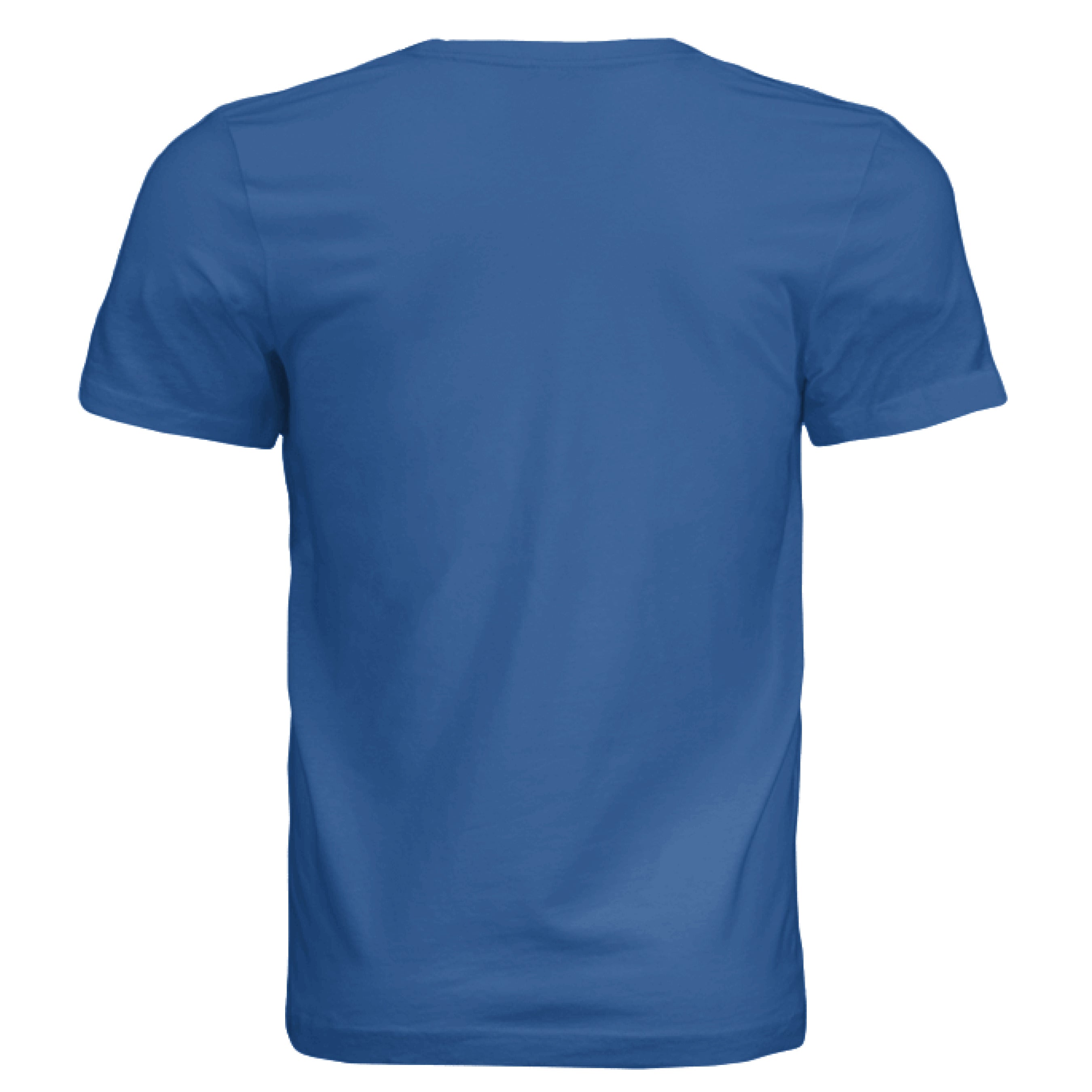 Close-up of the Ice King T-Shirt's ribbed crew neckline in navy color, highlighting the soft cotton fabric and detailed