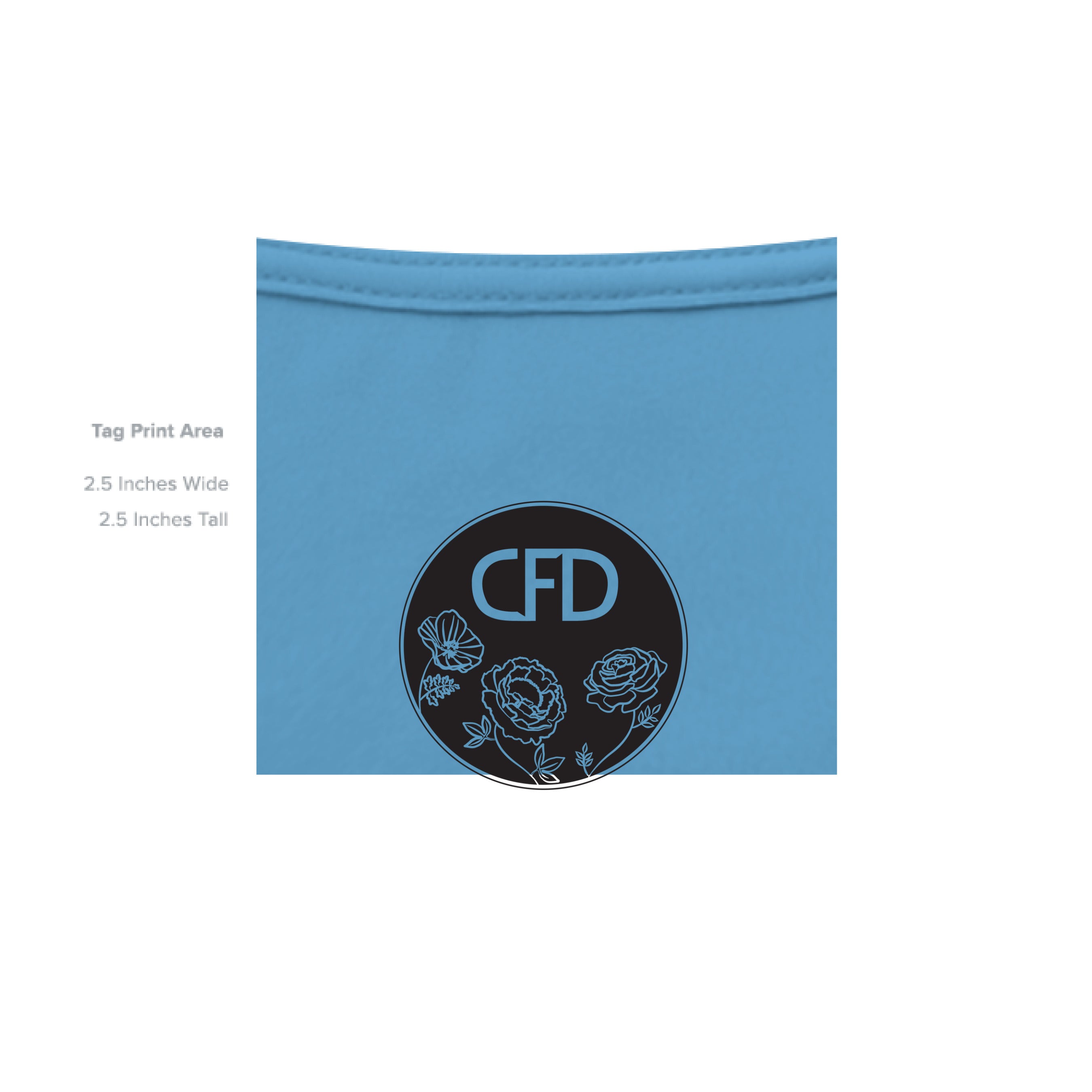 Close-up of the Ice King T-Shirt's fabric texture, showcasing the soft cotton blend and vibrant blue color from an overhead