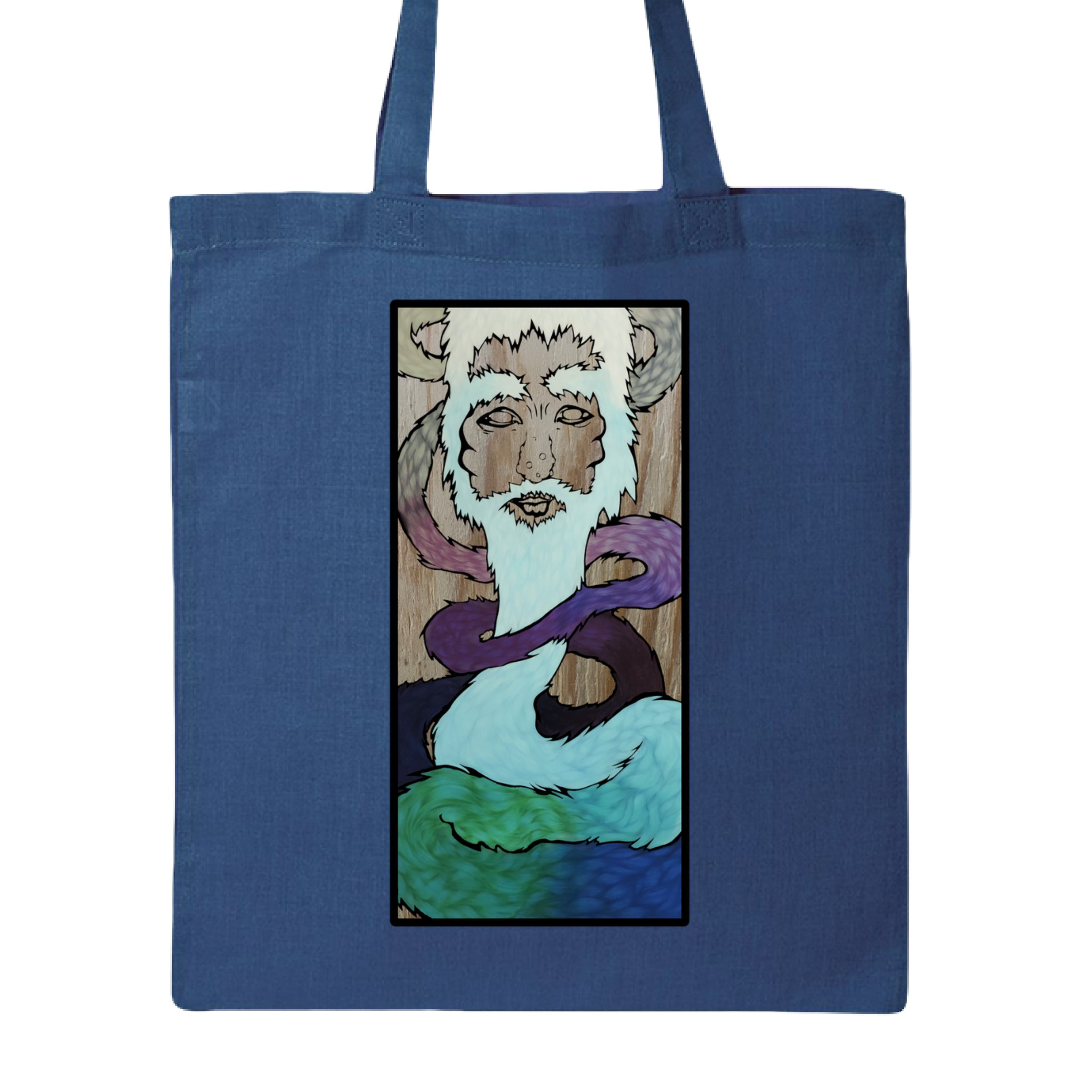 The Art Collective International Ice King Tote made of durable black canvas with reinforced handles and measuring 15x12